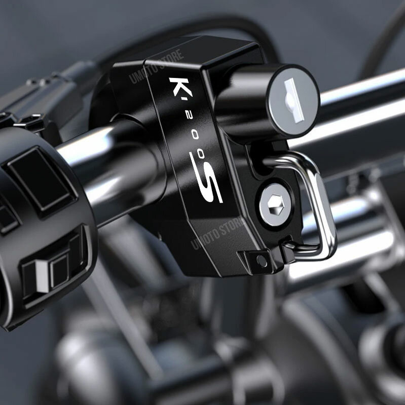 قفل خوذة دراجة نارية ضد السرقة ، قفل معدني أمان شامل ، مثبت مقود ، يصلح لسيارة بي ام دبليو K1200S ، دراجة نارية كهربائية ، 22-26