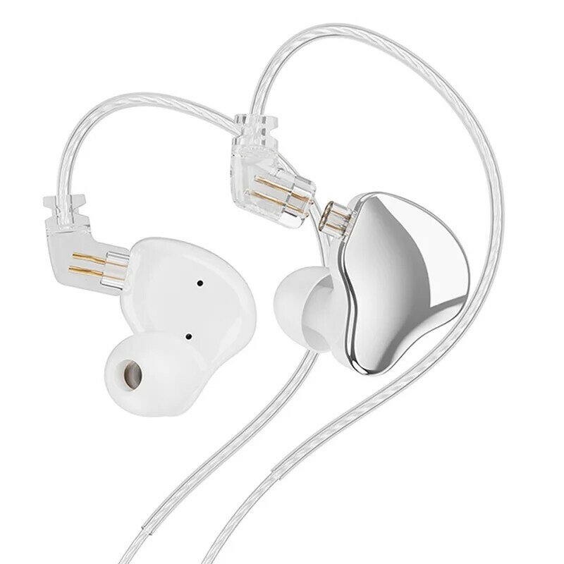 Jcaly MN-auriculares intrauditivos HIFI, cascos de doble circuito magnético, bobina móvil, música DJ, fiebre, con Cable de actualización desmontable
