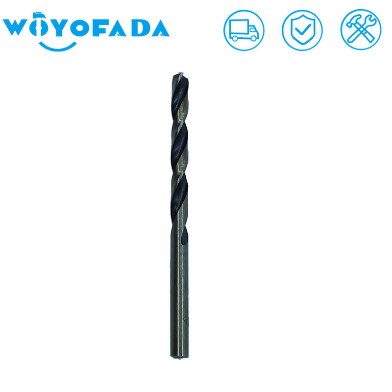 WOYOFADA-Broca helicoidal recubierta de Titanio, broca HSS de acero alto para carpintería, taladro eléctrico, llave eléctrica, 1 unidad, 5mm