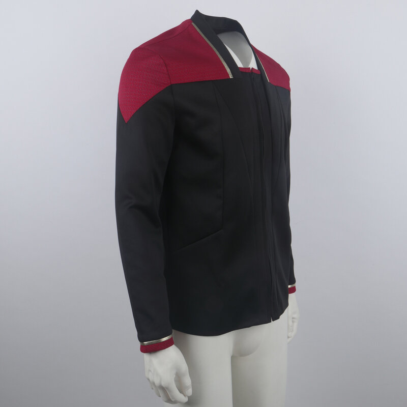 Disfraz para Picard 3, chaqueta del Almirante capitán rojo, uniformes de la Flota Estelar, camisas, utilería para fiesta de Halloween