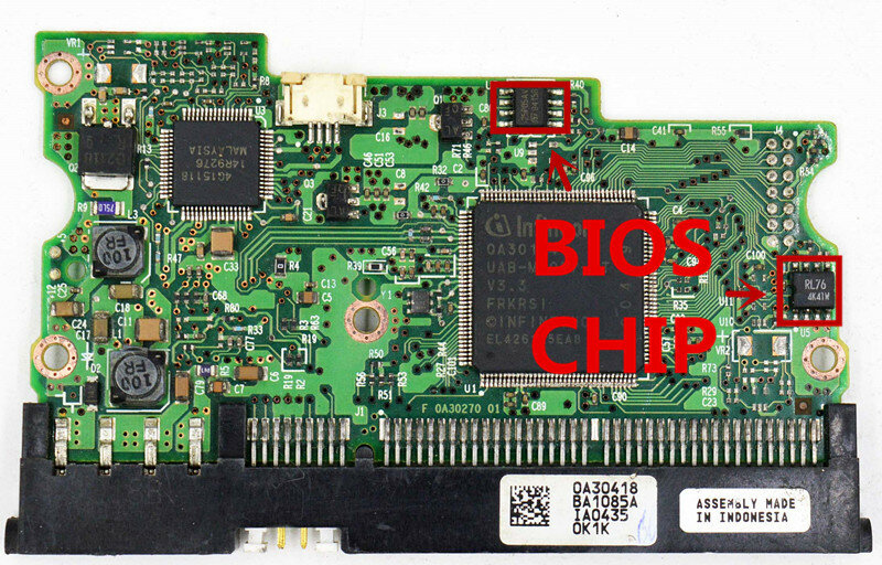 Hitachi Hard Disk Circuit Board / F 0A30270 01 /IC: 0A30164 0A30153 / 0A29505 0A29180