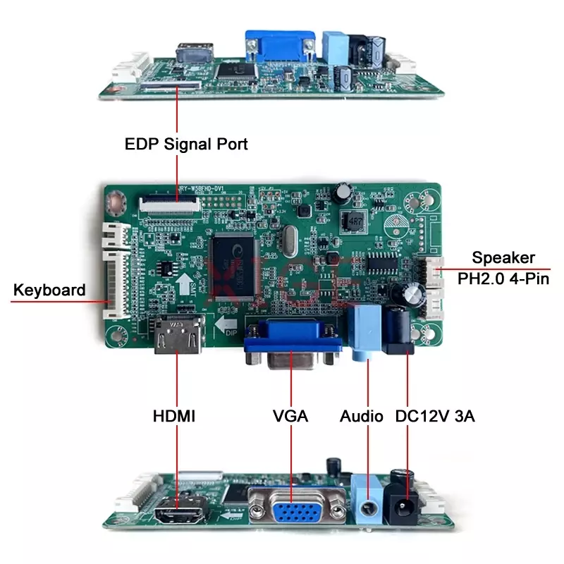 HDMI 호환 금속 케이스 및 드라이버 컨트롤러 보드, 휴대용 디스플레이, VGA 17.3 인치 EDP-30 핀, 1920x1080 DIY 키트, LP173WF4, LP173WF5