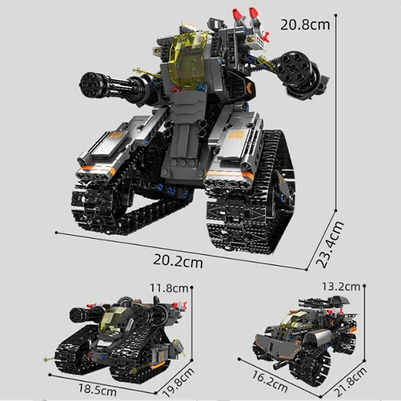 몰드 킹 15083 기술 모델 빌딩 블록, 3 in 1 변경 RC 로봇 장난감, 벽돌 조립 로봇 모델, 어린이 생일 선물