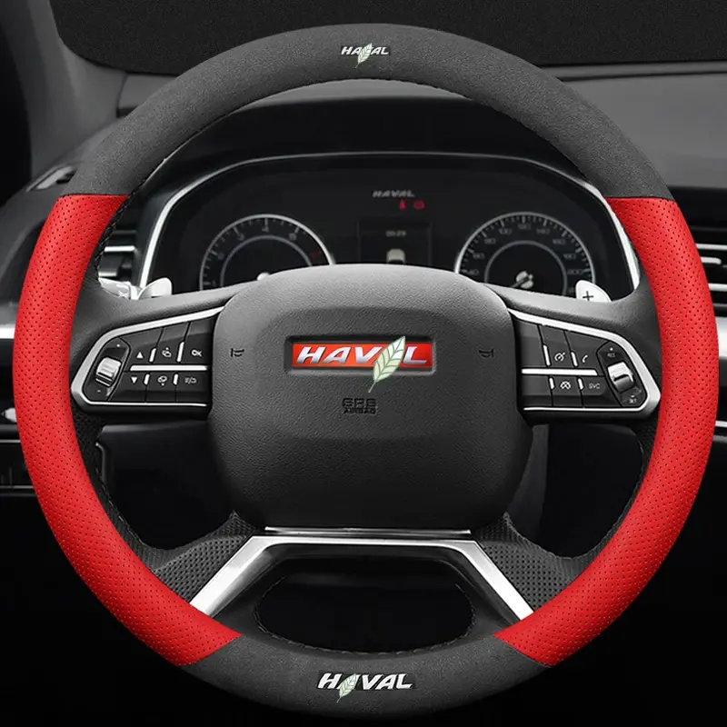 Leather Car Steering Wheel Cover for Great Wall Haval Jolion H6 H7 H4 H9 F5 F7 F7X F7H H2S GMW Dargo 2015 - 2024 Car accessories