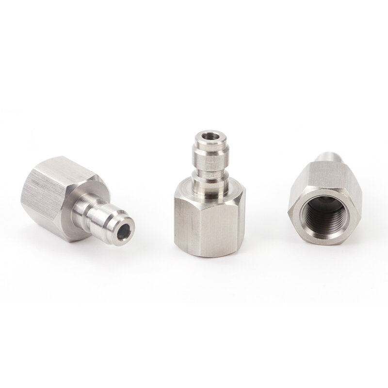 New Quick Disconnect Plug Thread 1/8NPT 1/8BSP M10*1  Stainless Steel Fill Nipple For Air Tool Charging Whip Fill Hose Adaptor