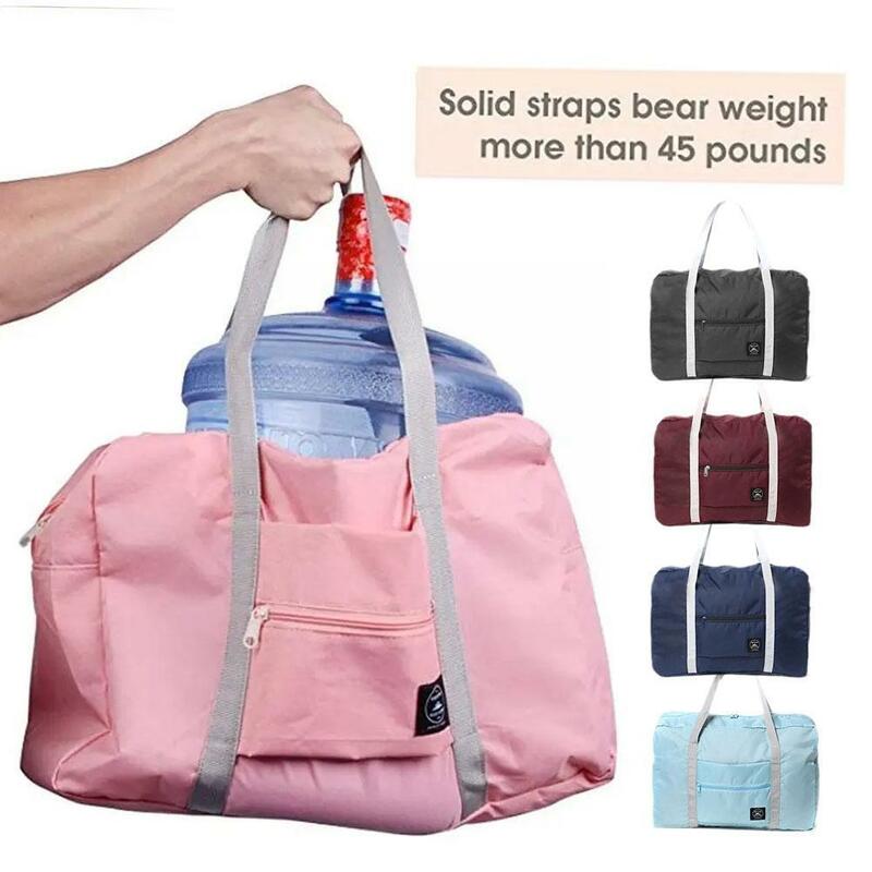 5 cores náilon dobrável sacos de viagem grande capacidade bagagem unissex bolsas bolsa feminina à prova dwaterproof água homem dropshipping trave p7d2
