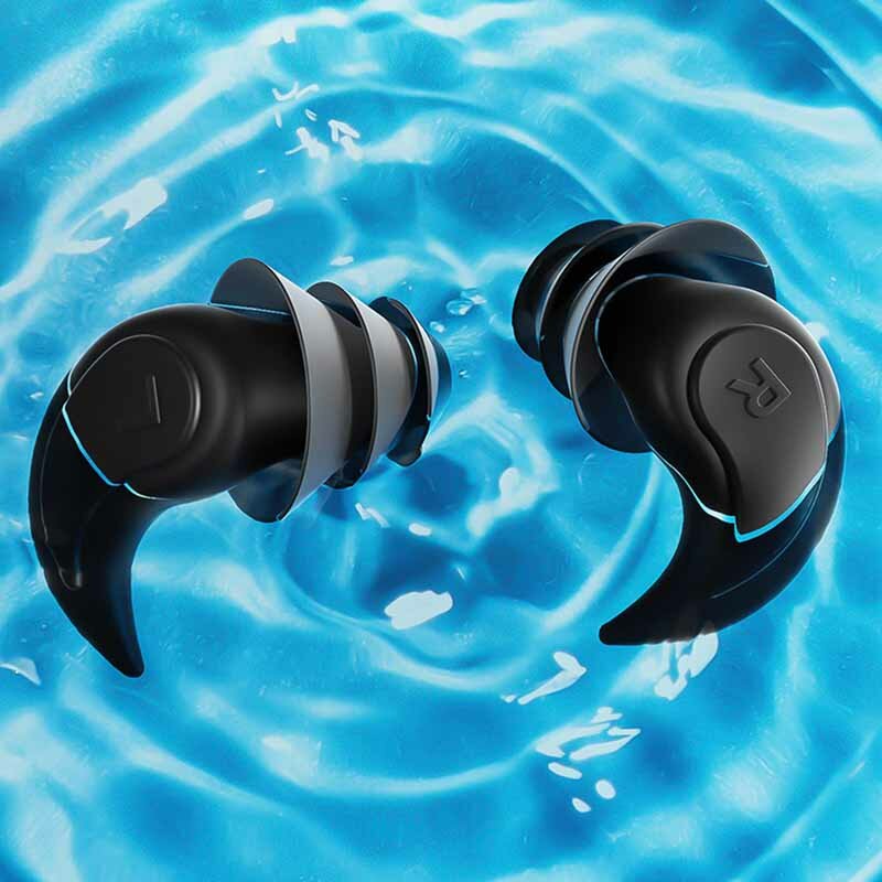 Sumbat telinga silikon tiga lapis, earplug silikon pengurang kebisingan, isolasi suara, tidur, berenang, Anti mendengkur, Anti air