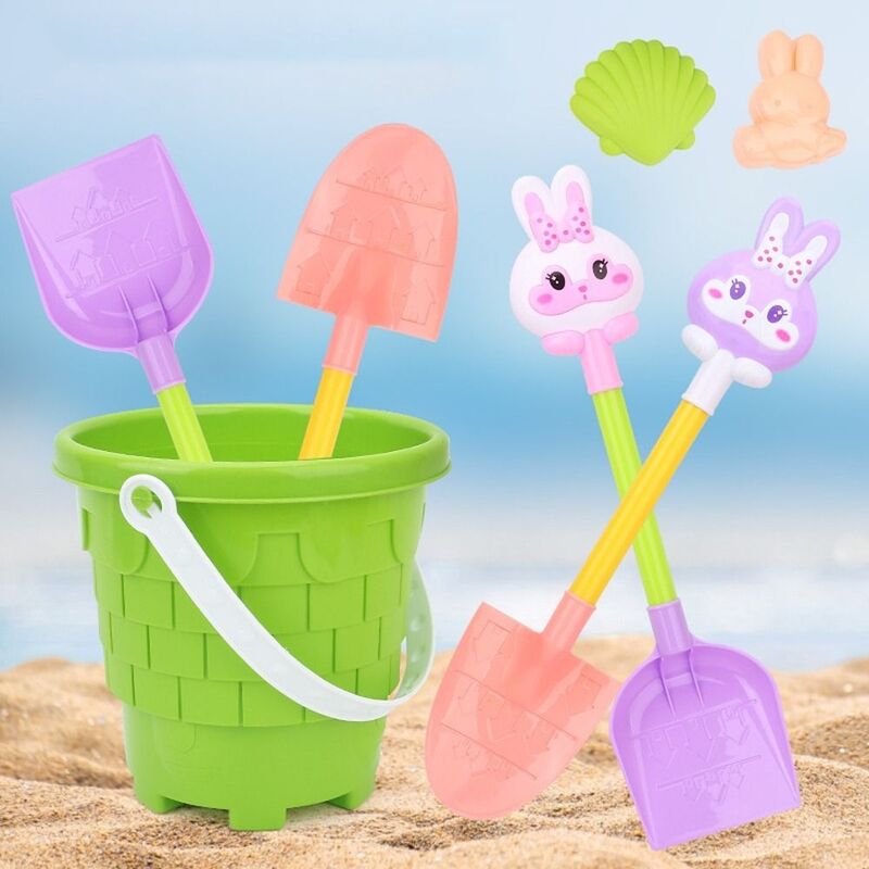 1 Set ABS Beach Sand Play Toys pala gioco d'acqua leggero portatile secchio da spiaggia giocattoli Cartoon Duck Beach Play Toys Kids