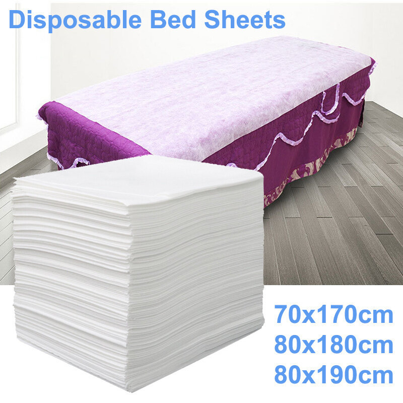 Disposable Bed Sheets Beauty Salon Spa Thin Thickened SMS Sheets Non-woven Breathable Disposable Travel Hotel Sheets