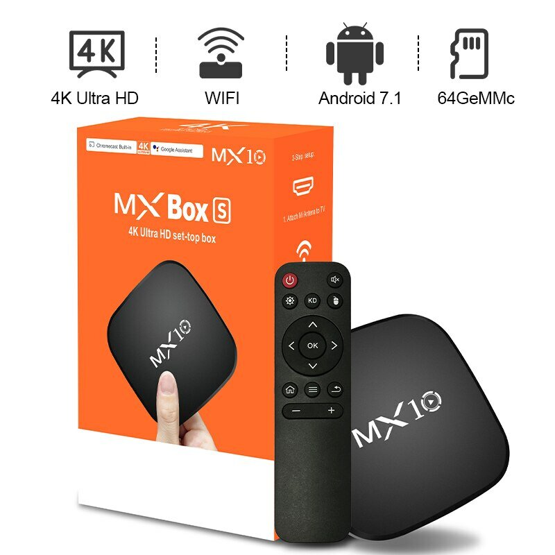 Transpeed Android 7.1 Tv Box 2.4G Wifi Allwinner Pk3228 8Gb Rom Youtube Mediaspeler Mxq Pro 4K Set Top Smart Tv Box Eu Us Uk