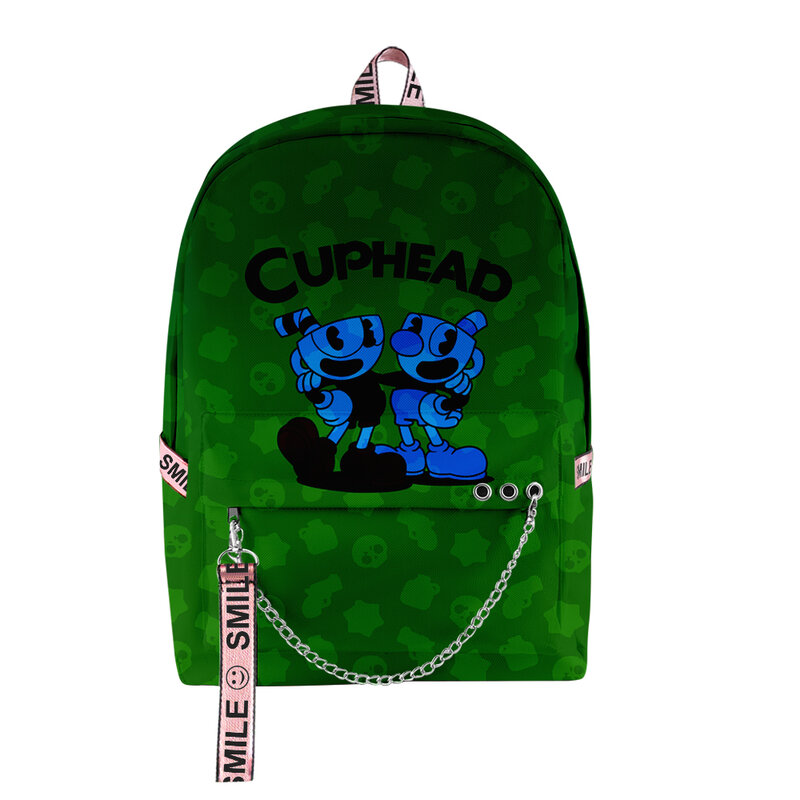 Classic Cartoon Funny cuphead Student School Bags Unisex 3D Print Oxford Waterproof Notebook multifunction Travel Backpacks