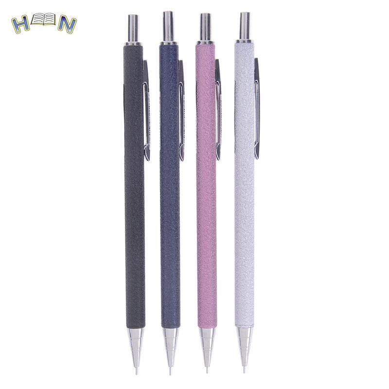金属製の機械式鉛筆0.5mm,クリエイティブな製図ペン,学校,学生,ライティング用の自動プレス付き,1ユニット