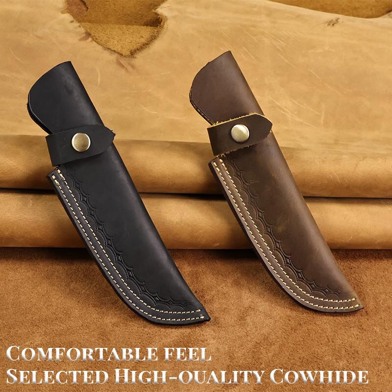 1pcMultifunctional EDC Leather Tactical Knife Protective Sleeve, Outdoor Hunting and Camping Equipment, Men's Waist Bag