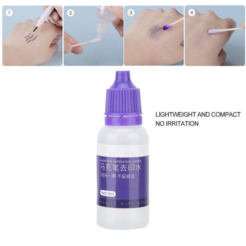 15ml Professional Tattoo Mark Pen Removal cordoning Liquid Eraser Cleanser Semi-permanent Tattoo Makeup Pigment Ink Supplies