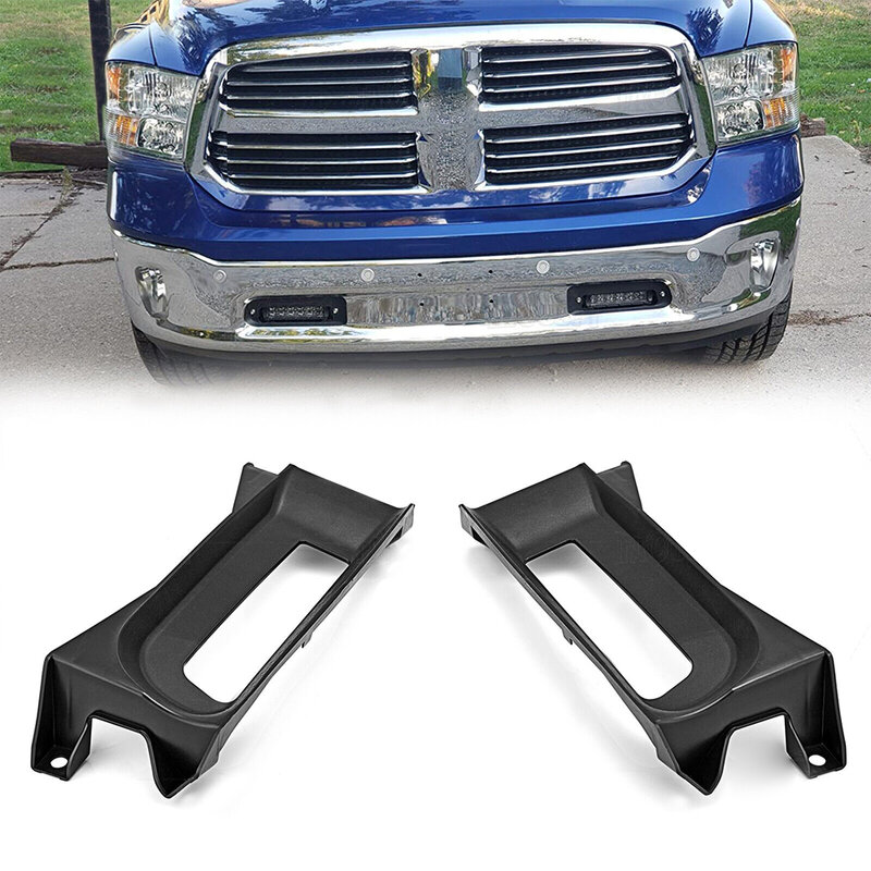 2Pcs Car Tow Hook Bezels Trailer Hitch Trim Cover Front Left Right Side Compatible For 13-22 RAM 1500 Pickup Models 68196982AA