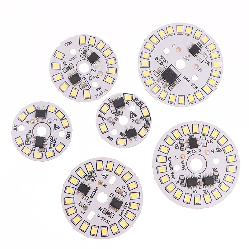 LED 전구 패치 램프 SMD 플레이트, 원형 모듈 광원 플레이트, 다운라이트 칩 스포트라이트, AC 220V
