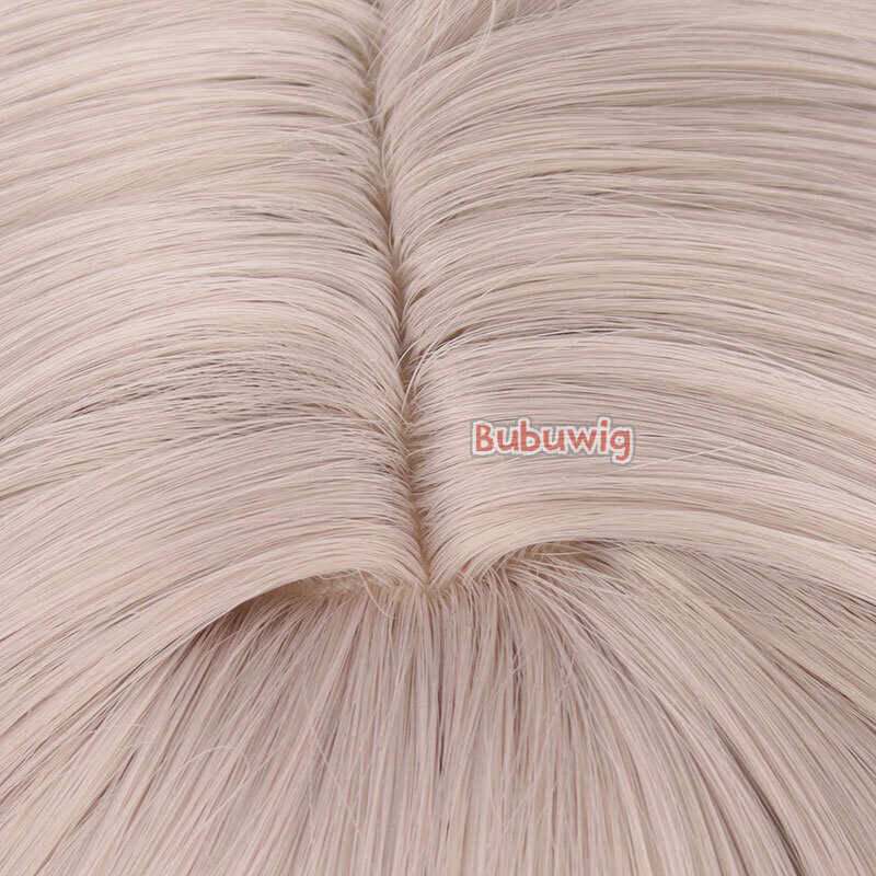 Bubuwig syntetyczne włosy Lynette Cosplay peruki Genshin wpływ Lynette dzieciństwo 60cm proste jasnoróżowe peruki odporne na ciepło