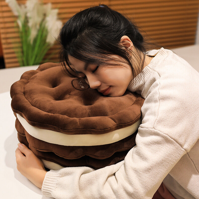 42cm symulowane czekoladowe ciastka pluszowa lalka poduszka na mleko ciastko przekładane pluszowa poduszka dekoracja krzesło do sypialni salonu