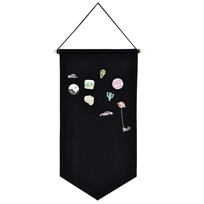 Badge Storage Display Clothe Hanging Wall Triangle Flag Brooch Board Large Brooch Storage Commemorative Box Pin Gift Collection