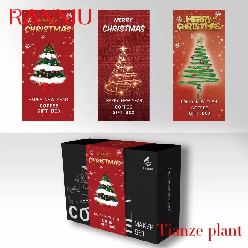 Benutzer definierte benutzer definierte Advents kalender Boxen Verpackung Jalousie für Kaffee Geschenke Set