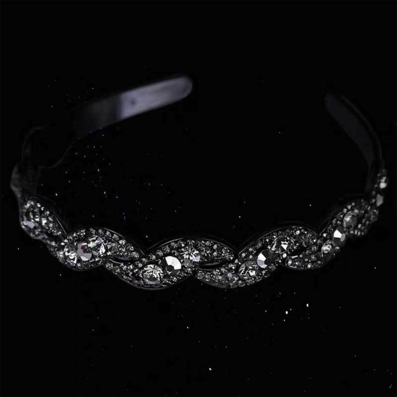 Neue Mode Einfache Elegante Luxus Anti-skid Perlen Stirnband mit Zähne Strass Haarband für Frau Mädchen Haar Headwear