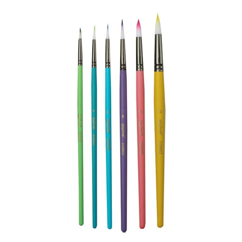 6 Pcs Paint Brushes Set Watercolor Brushes Multifunctional Painting Brushes Drawing and Art Supplies for Face Art