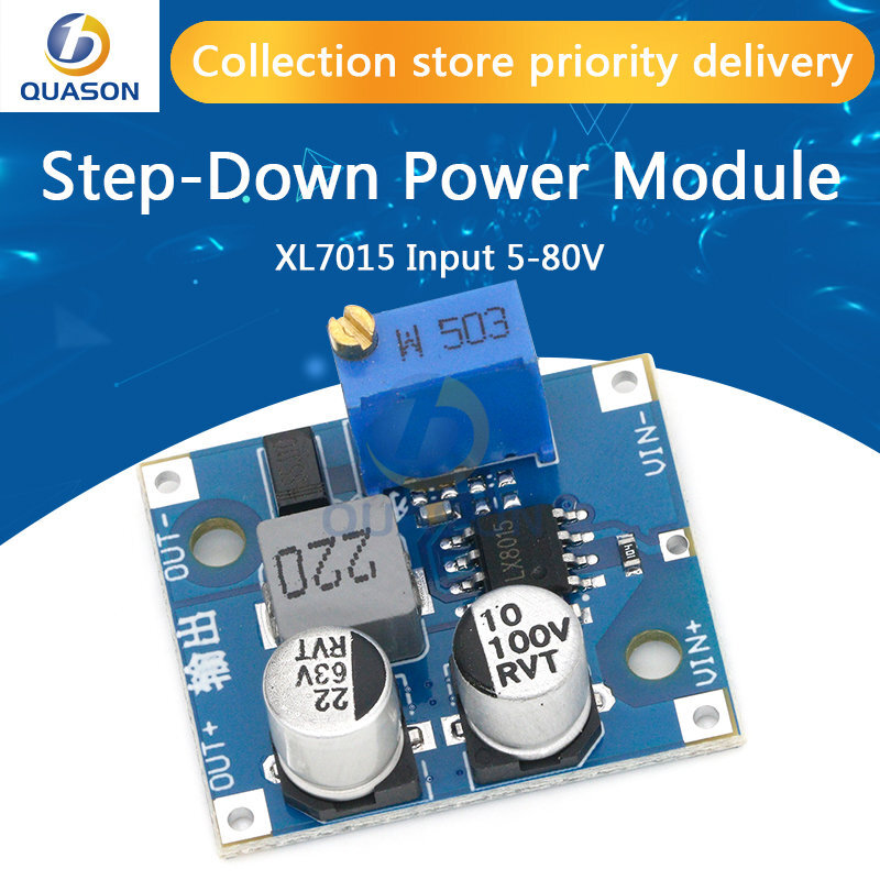 LX8015 DC-DC Adjustable Step-down Power Module Input 5-80V To 1-62V 1.5A Power Converter Over XL7015 For Solar Energy Circuit