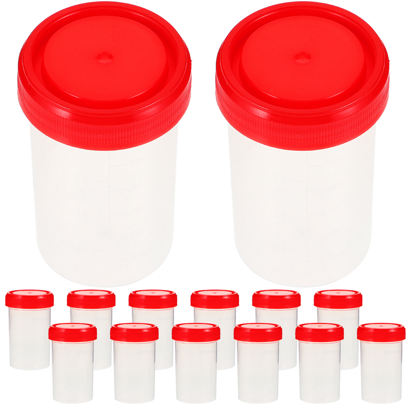 Gobelet de pipi avec couvercle, supports d'urine en plastique, échantillon de pipi standardisation, 15 pièces