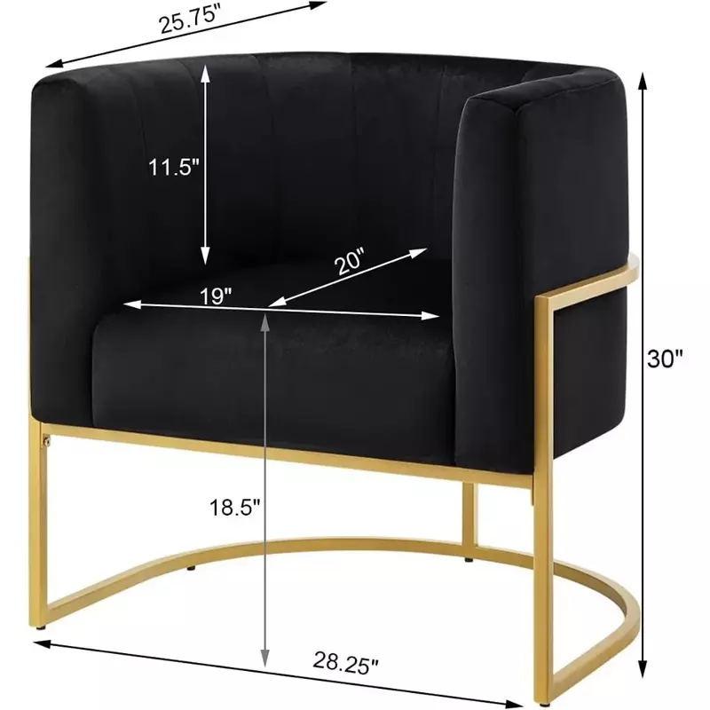 Chaises de salon modernes texturées avec support en métal doré, chaise d'appoint en velours, chaise de canapé adaptée au salon