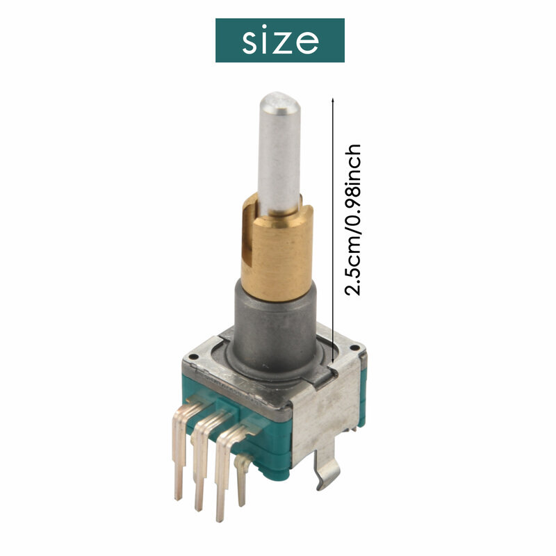 Codificador de doble eje EC11EBB24C03 con interruptor 30, número de posicionamiento 15, mango de punto de pulso de 25mm