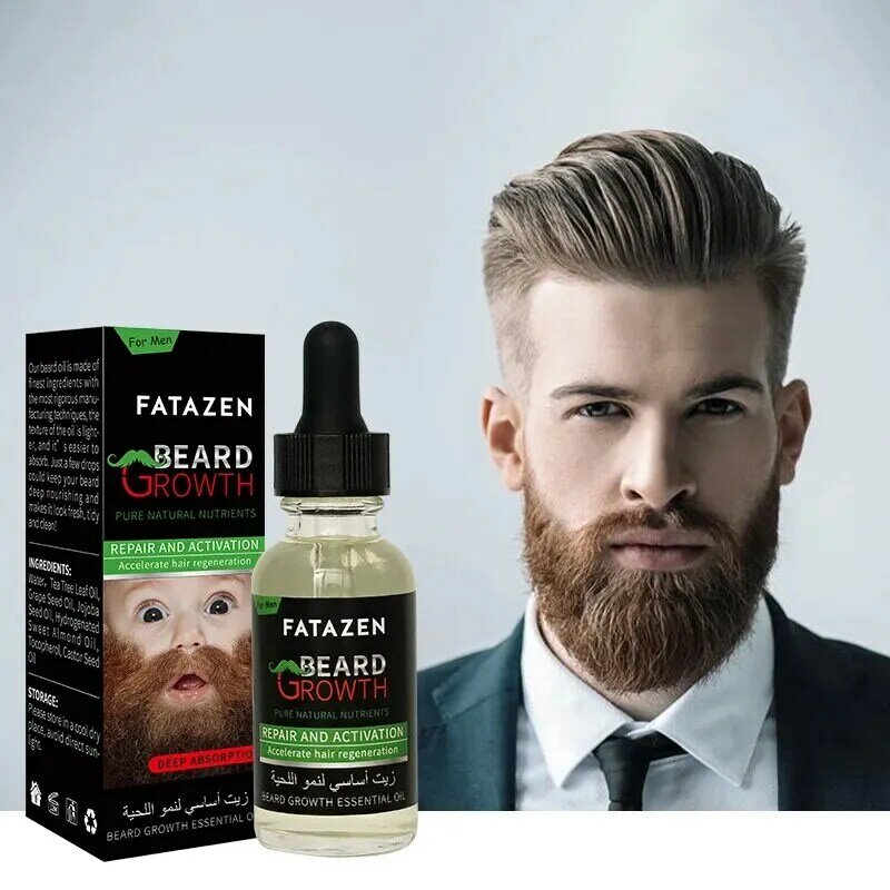 100% Natural Organic Promote Mens Beard Oil For Hair Growth Nourishing Beard Growth Men Care Growth Beard Oil