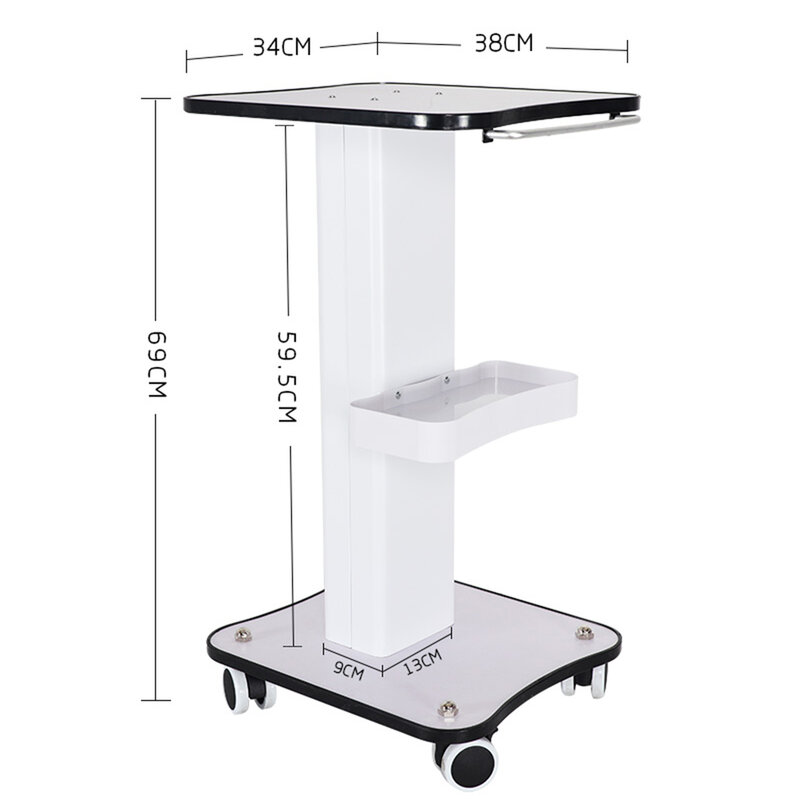 Carico massimo 40Kg Salon Table Trolley Stand Rolling Cart Beauty Wheel Holde Trolley Stand Beauty Equipment Machine carrello mobile