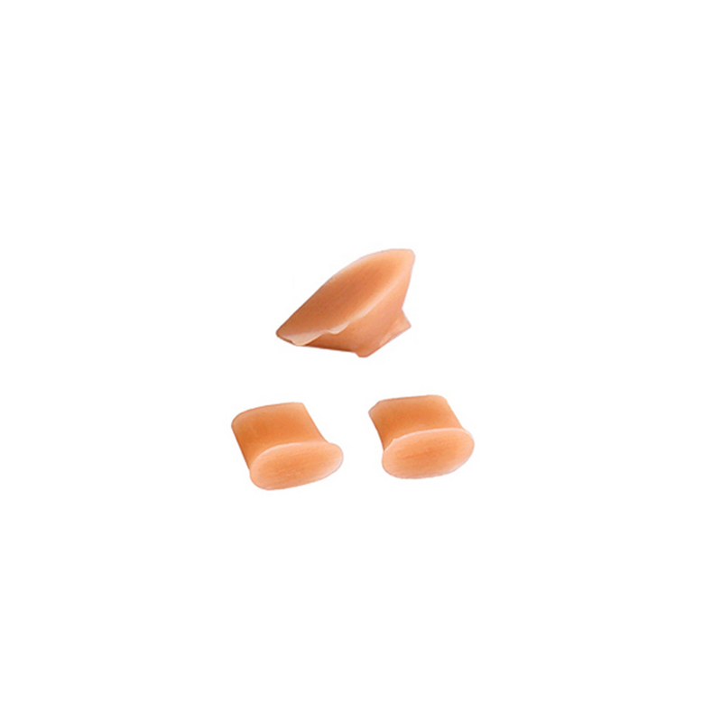 3pcs Silicone Flute Hole Plugs Flute Key Covers Fiddle Repair Parts Accessories ( Light Brown )