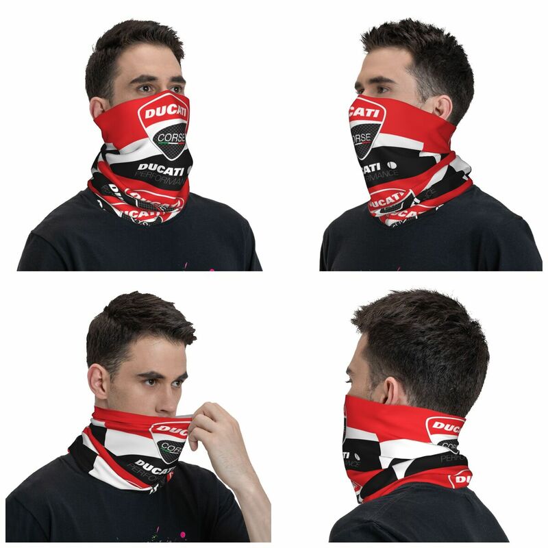 Ducatis Leistung Motorrad Bandana Hals abdeckung gedruckt Rennteam magischen Schal warme Gesichts maske Radfahren Unisex Erwachsenen atmungsaktiv