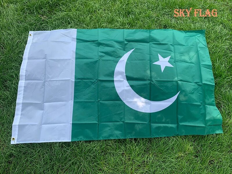 السماء العلم باكستان العلم 90x150 سنتيمتر البوليستر PK باك العلم لوازم الحفلات ديكور المنزل مزدوجة الوجهين الرايات لافتات احتفالية