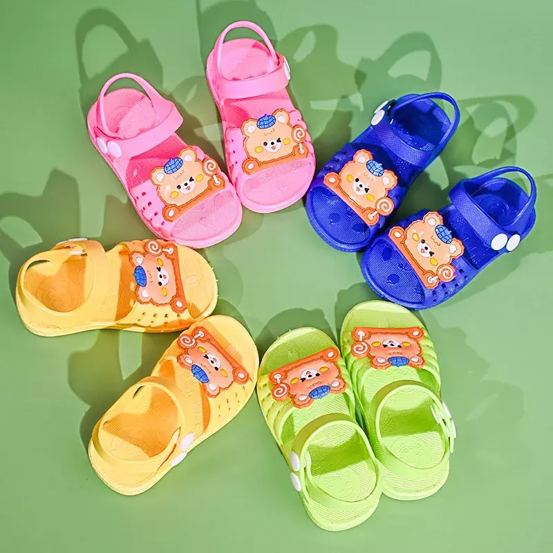 Sapatos infantis de sola macia, sandálias de verão, plástico, meninos, meninas, 0-4 anos de idade