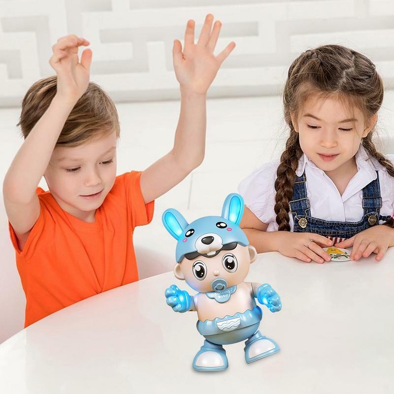 ของเล่นหุ่นยนต์สำหรับเด็กของเล่นเต้นรำสำหรับเด็กของเล่นเพื่อการเรียนรู้แบบโต้ตอบพร้อมไฟ LED ของขวัญเพลงเต้นรำสำหรับเด็กผู้ชาย