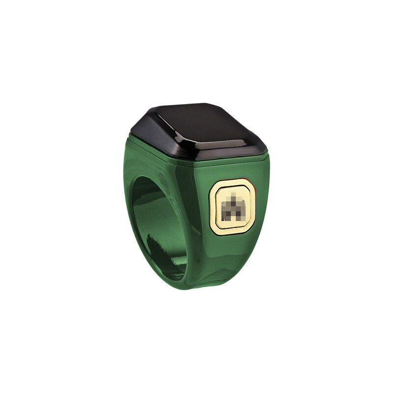 Cincin pintar bluetooth cincin Digital Muslim elektronik untuk pengingat waktu cincin dapat dipakai dengan manik-manik rumbai