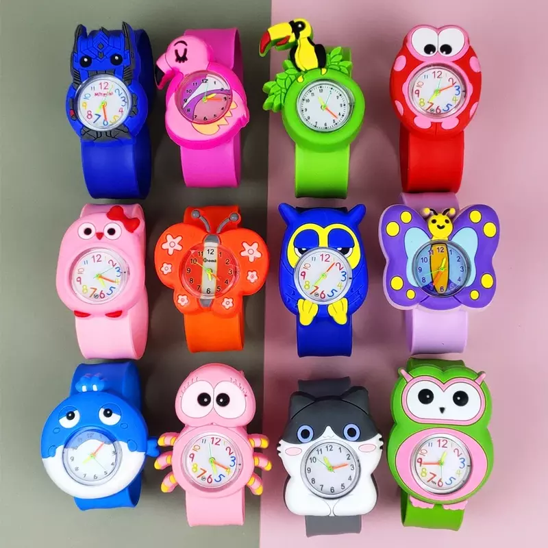 Cartoon Kinderen Horloges Baby Study See Time Speelgoed Waterdicht Kids Polshorloges Slap Armband Meisjes Jongens Klok Verjaardagsfeestje Cadeau