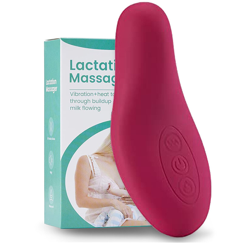 Appareil de massage pour femmes après accouchement, rehausseur de lait d'allaitement, chauffage des seins par émulsion, emballage complet, adhésif, drague des seins