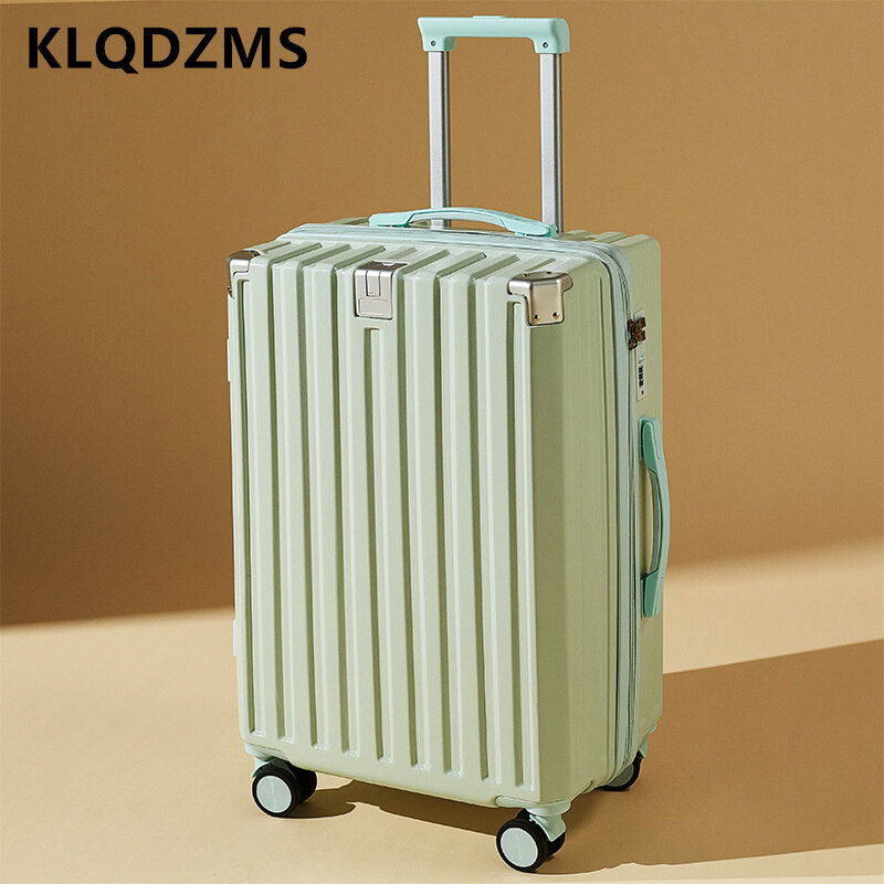 KLQDZMS 20 "22" 24 "26 pulgadas hombres y mujeres maleta con carro multifuncional caja de código de embarque equipaje de mano fuerte y duradero