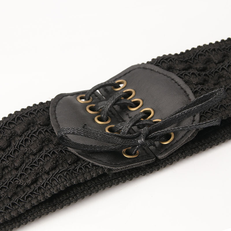 ZLY-Cinturón de cintura ancha para mujer, cubierta de cintura elegante, falda elástica versátil, Material decorativo de cuero PU, 2022