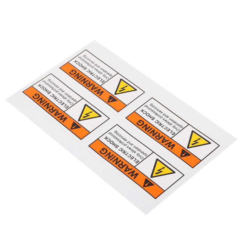 ملصقات الطوارئ الكهربائية رمز الخطر ، علامة تحذير ، ملصقات مناسبة للتشغيل الاحترافي ، 4 أو