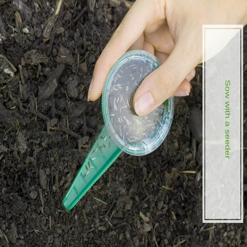 Seeder Plastic Widely Applicable Repeatable Precision Seedlingraising Planter Kit Hole Digging Device Green Easy To Use Seedling