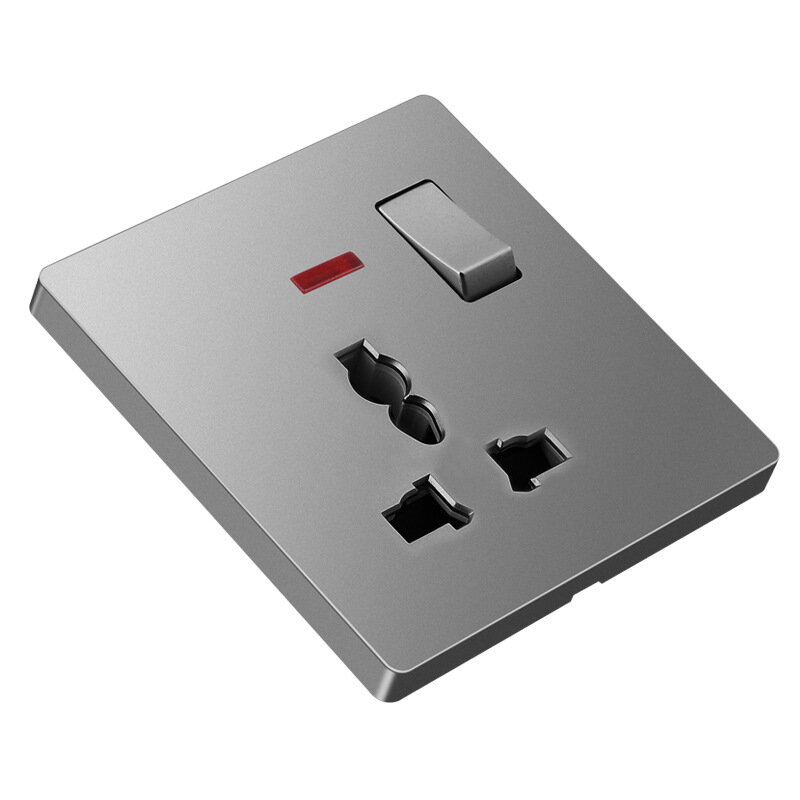 Commutateur britannique EU avec prise de charge USB, multifonction universel, prise USB 3/5 trous, interrupteur 45A, type 86/146, 1gang, 13A, 15A