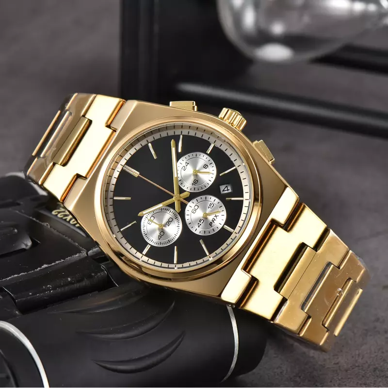 남성용 럭셔리 손목 시계, 다기능 쿼츠 자동 날짜 크로노그래프, 데일리 방수 탑 AAA 시계, 인기 오리지널 브랜드