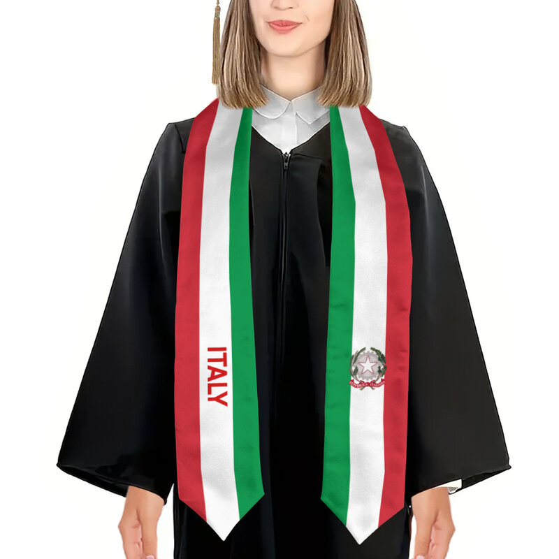 Più design scialle di laurea bandiera italiana e bandiera degli stati uniti stola fascia Honor Study a bordo studenti internazionali