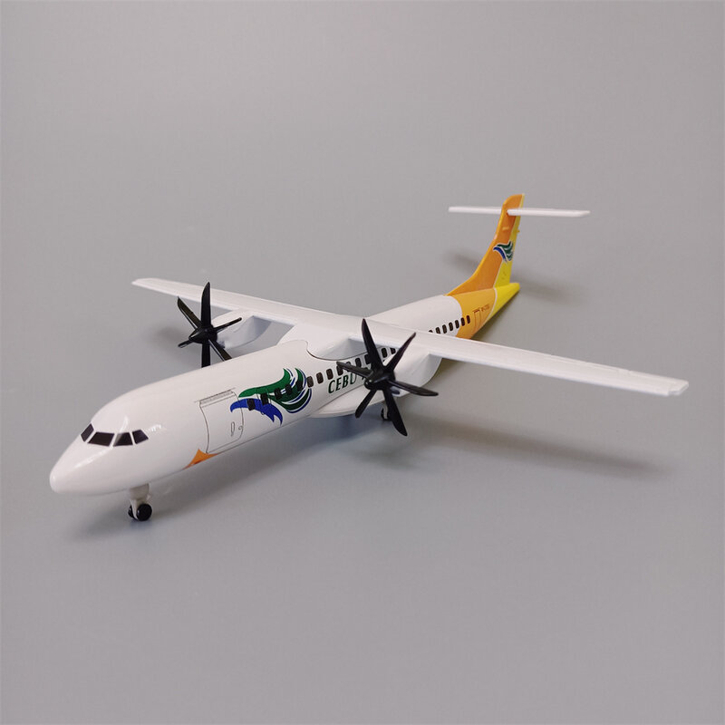 Air Atr Airlines Alloy Metal Airplane Model, New Plane Model Aircraft, Rodas e Hélices, 20cm, Pares de Pares