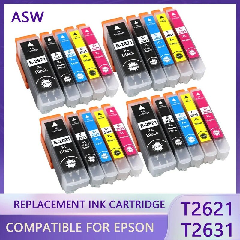 Compatibele Inkt Cartridge T2621 26XL Voor Epson XP510 XP520 XP600 XP605 XP615 XP620 XP625 XP710 XP720 XP800 XP810 XP820 Printer