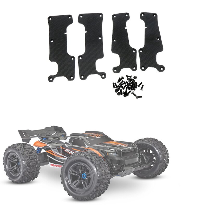 Carbon Fiber Ophanging Arm Cover 9633 9634 Voor 1/8 Traxxas Slee 95076-4 Rc Auto Upgrades Onderdelen Accessoires